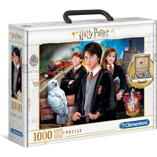 Rompecabezas Harry Potter Maletin Hogwarts 1000 Pz Clementoni Italia Ron Hermione