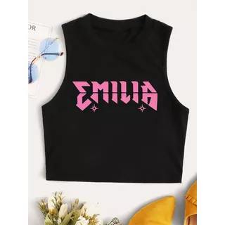 Top Emilia Crop Remera Corta Dark Aesthetic Cute Kawaii Mp3