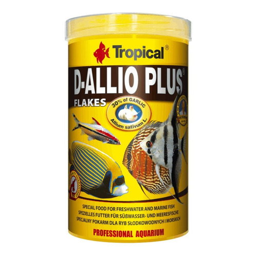 Alimento Tropical D-allio Plus Flakes Con Ajo Peces 100grs 