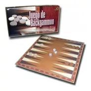 Backgammon Juego De Mesa Piezas Madera 34cm X 34cm Bisonte