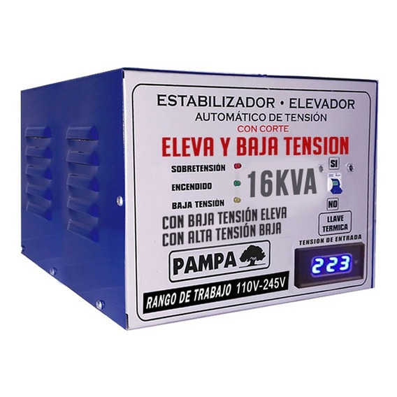 Elevador De Tensión Automático 16 Kva Rango 110v-245v  Pampa