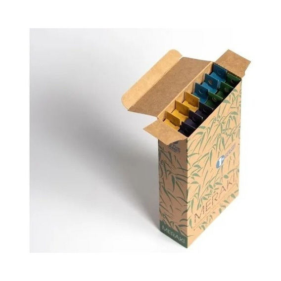 Cepillo de dientes cerdas medium Meraki bambú ecofriendly biodegradable en caja 12 unidades