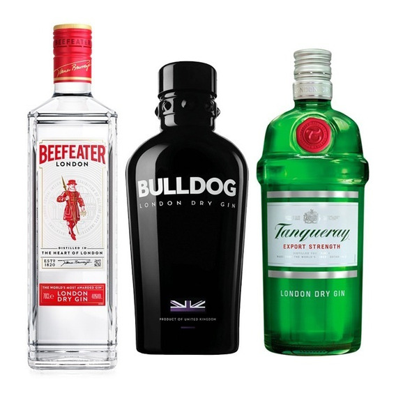 Gin Bulldog + Gin Beefeater 750 Cc + Gin Tanqueray