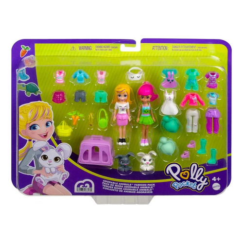 Polly Pocket Muñeca Modelo Pack De Moda Animales Adorables