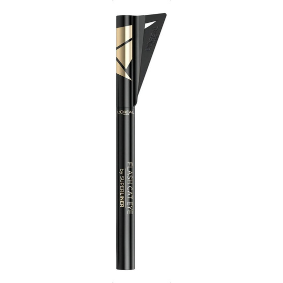 Delineador líquido L'Oréal Paris Superliner Flash Cat Eye color negro