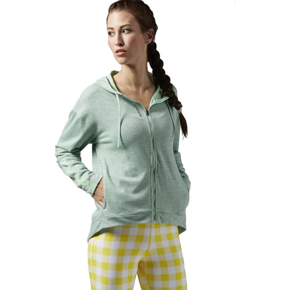 Campera Deportiva Con Capucha Para Mujer Reebok Wor Zip Hood