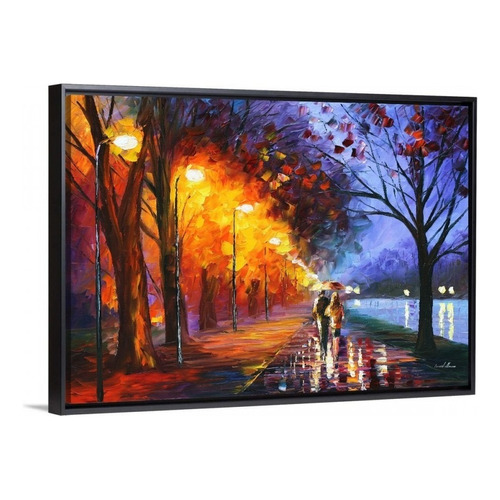 Cuadros Canvas Arte De Leonid Afremov | 90x140 Color Alley By The Lake