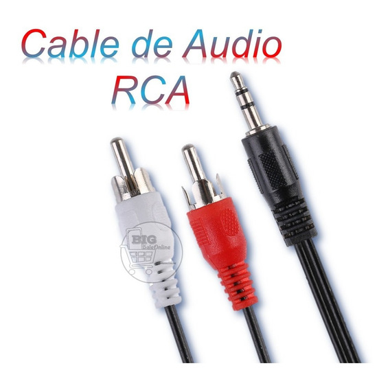 6 ft 1/8 3,5 mm Mini Plug a 2-RCA Cable de Audio estéreo 