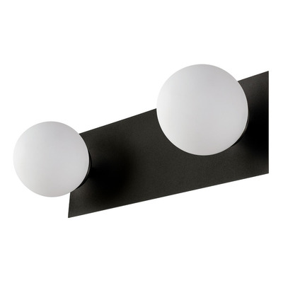 Plafon 2 Luces Elyn Globo Opal Apto G9 Deco Diseño