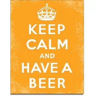 Anuncio Poster Lamina Cartel Keep Calm Ten Una Cerveza