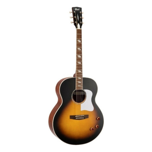 Guitarra Electroacústica Cort Cj Retro para diestros vintage sunburst matte merbau mate