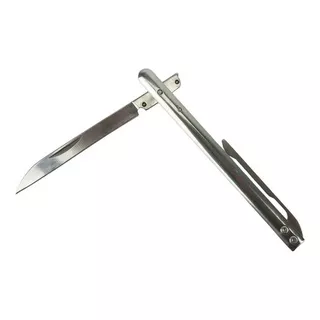 Canivete Lan Aço Inox Tipo Caneta - Grande Cor Prateado