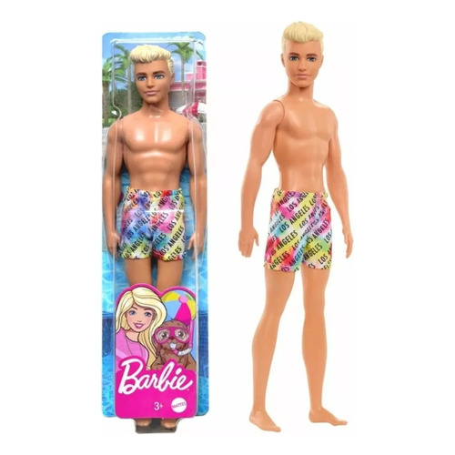 Muñeco Ken Rubio De Barbie Bermudas Los Angeles 