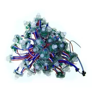 100 Led Pixel Base Cuadrada Ws2811 12mm 5v - Ledshop Mx