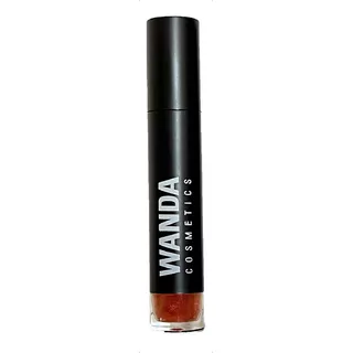Wanda Cosmetics Lip Gloss Nápoles Voluminizador Con Mentol Color Rojizo Transparente Con Destelleos Rosas Y Plateados