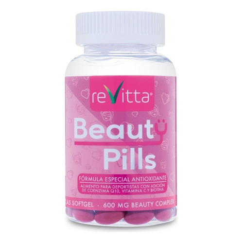 Antioxidante Beauty Pills Q10 Biotina 120 Cápsulas Revitta