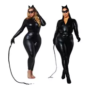 Disfraz Gatubela Diablita Cat Hallowen Xg Plus Brilloso Gato