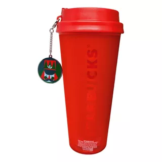 Vaso Starbucks Navidad Rojo Acrílico Llavero Cascanueces