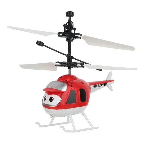 Dron Volador Helicoptero Bola Esfera Juguete Color Rojo