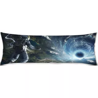 Cojin Almohada Astronauta Hoyo Negro Arte Realista 35x100cm