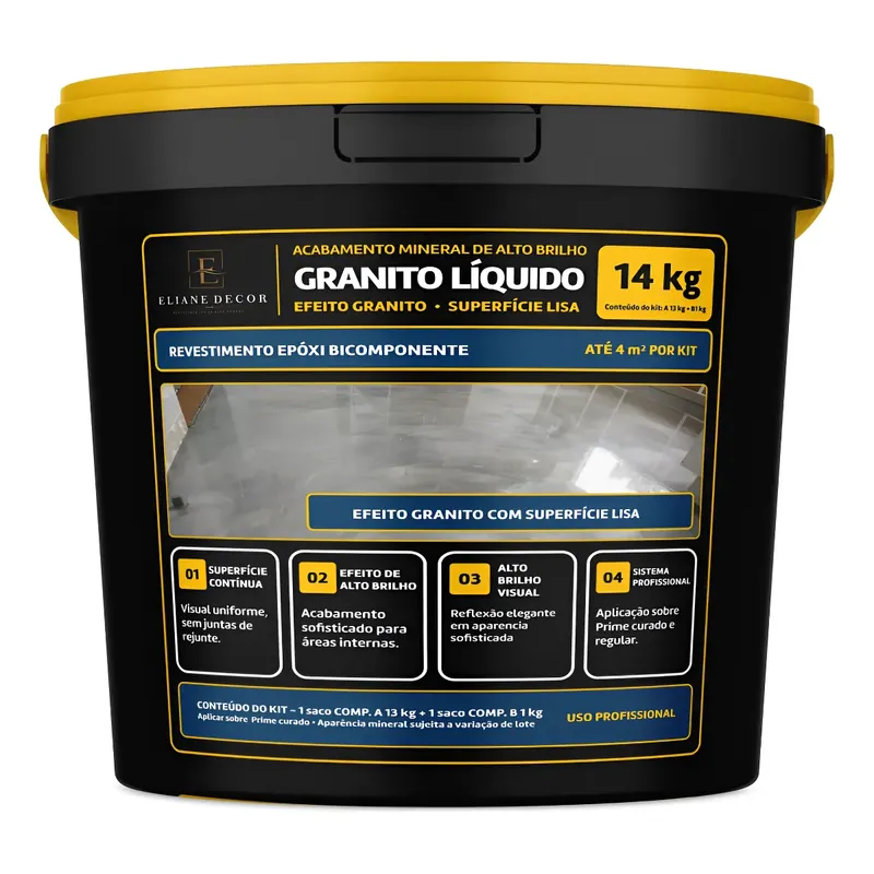 Eliane Granito Líquido Revestimento Epóxi Decor 14kg