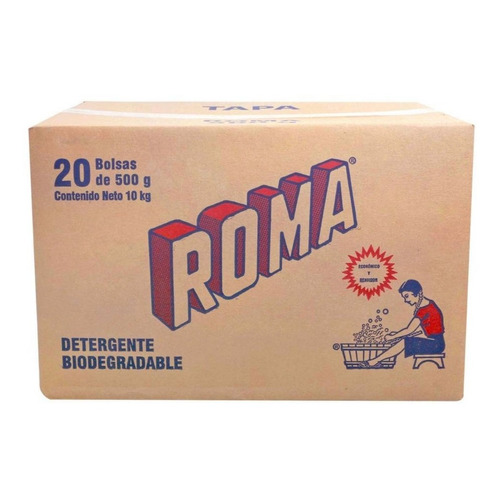 Caja De Detergente Roma Con 20 Bolsas De 500 Grs.