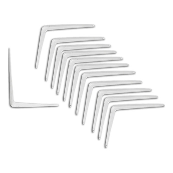 Escuadra Blanca Para Estante De 20 X 24,5 Cms Pack 12 Uni