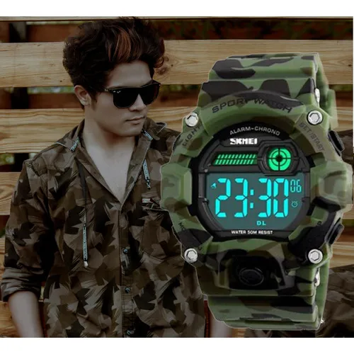Reloj de pulsera Skmei Digital 1242 para hombre fondo negro con