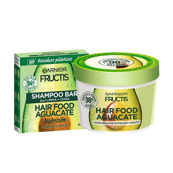 Kit Shampoo + Mascarilla Garnier Fructis Hair Food Aguacate