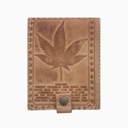 Billetera De Cuero Diseño Cannabis