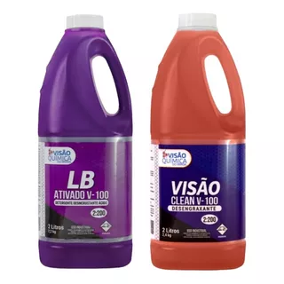 Visao Clean V-40 Alcalino + Lb Ativado V-40 Intercape 2 L