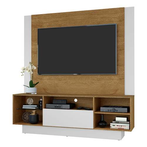 Organizador Mueble Para Tv Louro Color Marrón