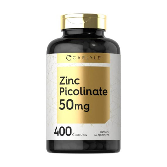 Suplemento De Picolinato De Zinc Carlyle 50 Mg 400 Cápsulas