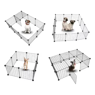 Corral Casa Multifuncional Mascotas Rejas De 50x50 Cm Oferta