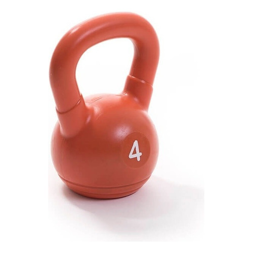 Pesa Rusa Kettlebell Plástica Mir De 4kg Color Naranja