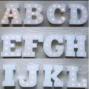 Letras Decorativas Luminosas Led Mdf Para Fiestas Cumpleaño,