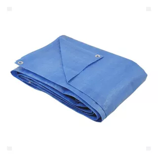Lona 4x3 M Com Ilhos Plastica Azul Encerada Impermeável Tend