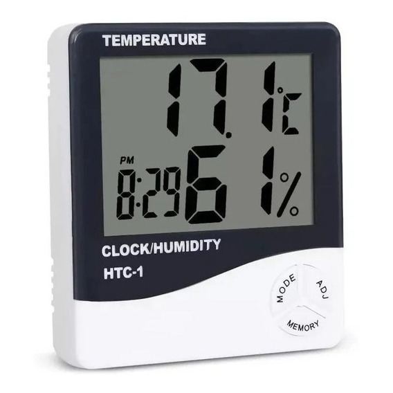 Medidor Temperatura Y Humedad Reloj Digital Varias Funciones