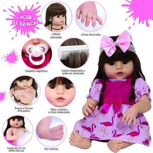 Boneca Reborn Mercado Livre Bebê Corpo De Silicone 13 Itens