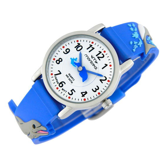 Reloj Montreal Niños Ml1500b Silicona 3d Mecanismo Citizen