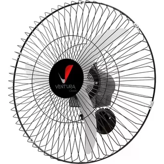 Ventilador De Parede Venti-delta Parede Oscilante Preto Com 3 Pás, 60 cm De Diâmetro 127 v/220 v