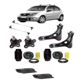 Kit Par Bandeja Bucha Bieleta Batente Citroen C3 Novo 1.4 