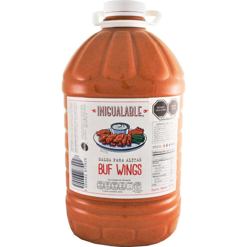 Salsa Para Alitas Buf Wings - Marca Inigualable - 1 Garrafa 3.78 L