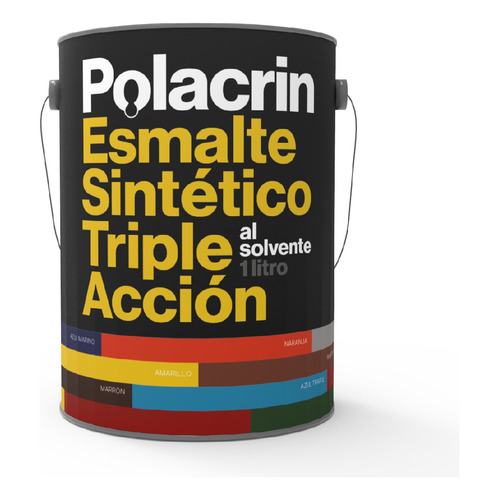 Esmalte Sintetico Antioxido Polacrin Satinado - Mate 4 Lts Color Blanco Satinado