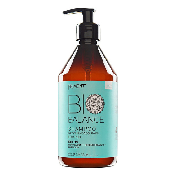 Primont Bio Balance Shampoo Vegano Low Poo Pelo Rulos 500ml