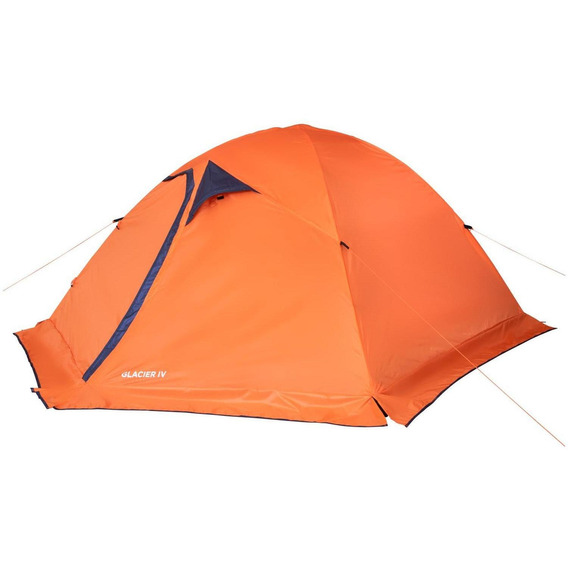 Carpa Glacier Iv 4 Personas, 4000mm Duraluminio Color Naranja