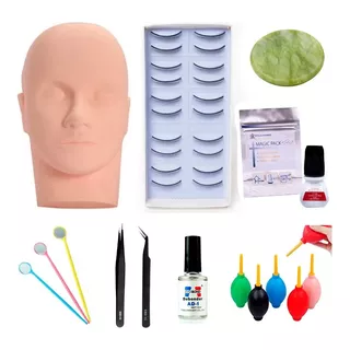 Kit De Treino Para Iniciante Extensão De Cílios Super Ultra