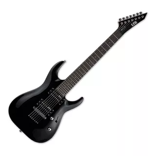 Guitarra Eléctrica Ltd Mh Series Mh-17 De Tilo Black Con Diapasón De Madera De Ingeniería