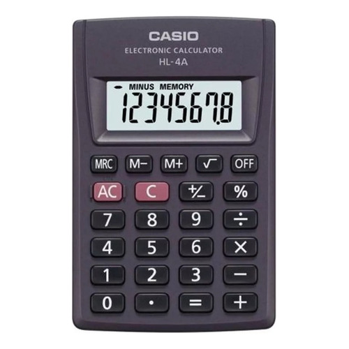Calculadora Casio Hl-4a  Color Negro