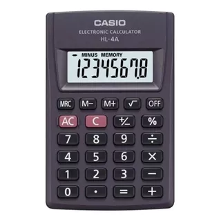 Calculadora Casio Hl-4a  Color Negro